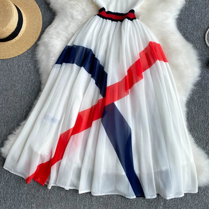 Vestido de Malha com Patchwork - Conforto e Estilo para o Verão