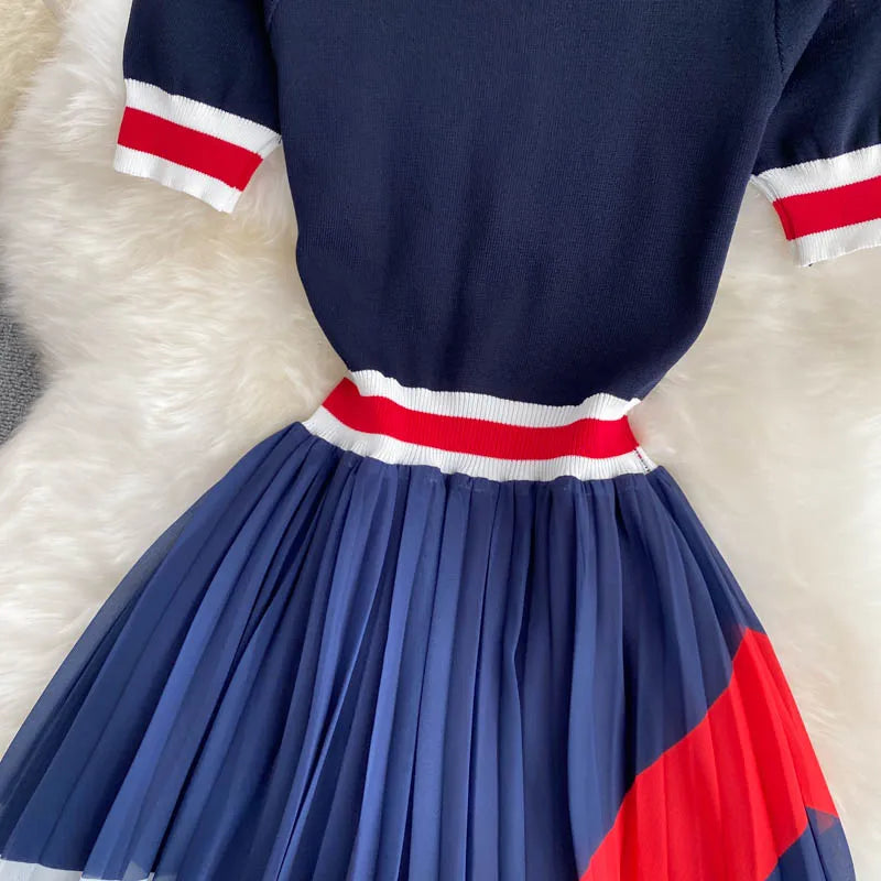 Vestido de Malha com Patchwork - Conforto e Estilo para o Verão