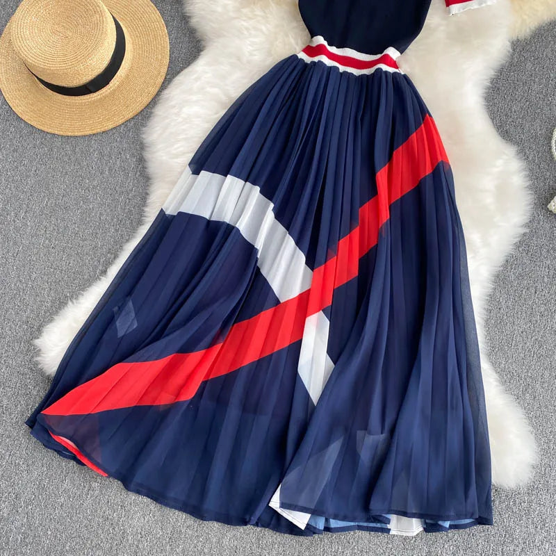 Vestido de Malha com Patchwork - Conforto e Estilo para o Verão