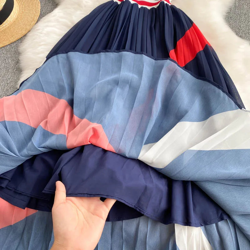 Vestido de Malha com Patchwork - Conforto e Estilo para o Verão