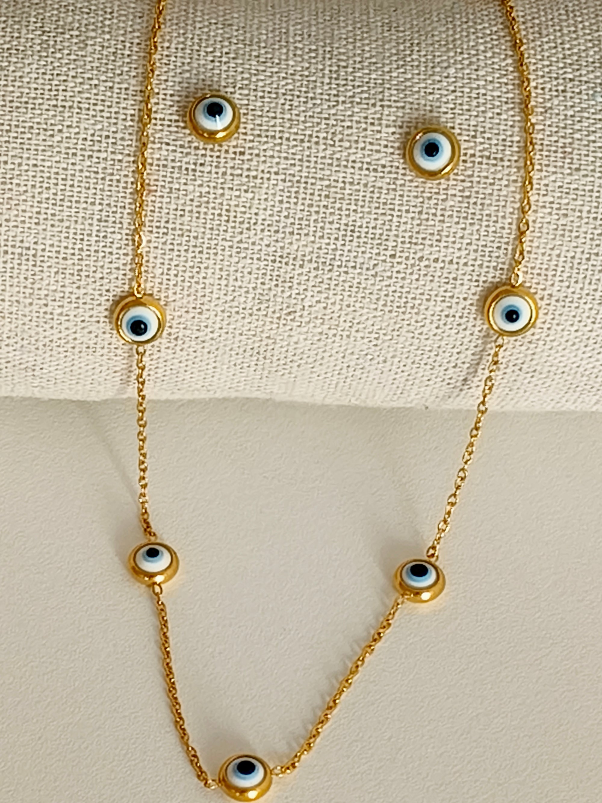 Conjunto Dourado Olho Grego