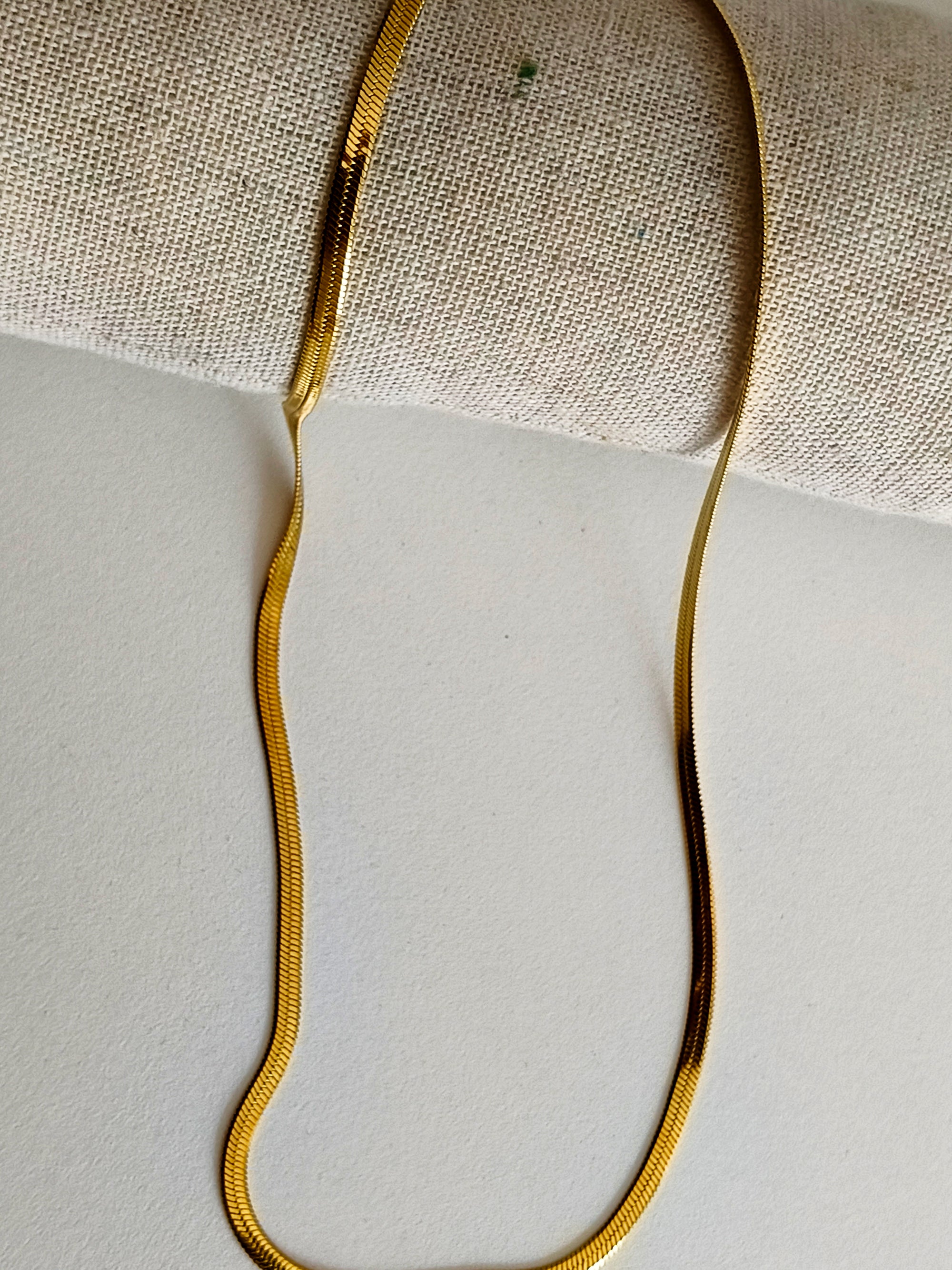 Colar malha cobra dourado