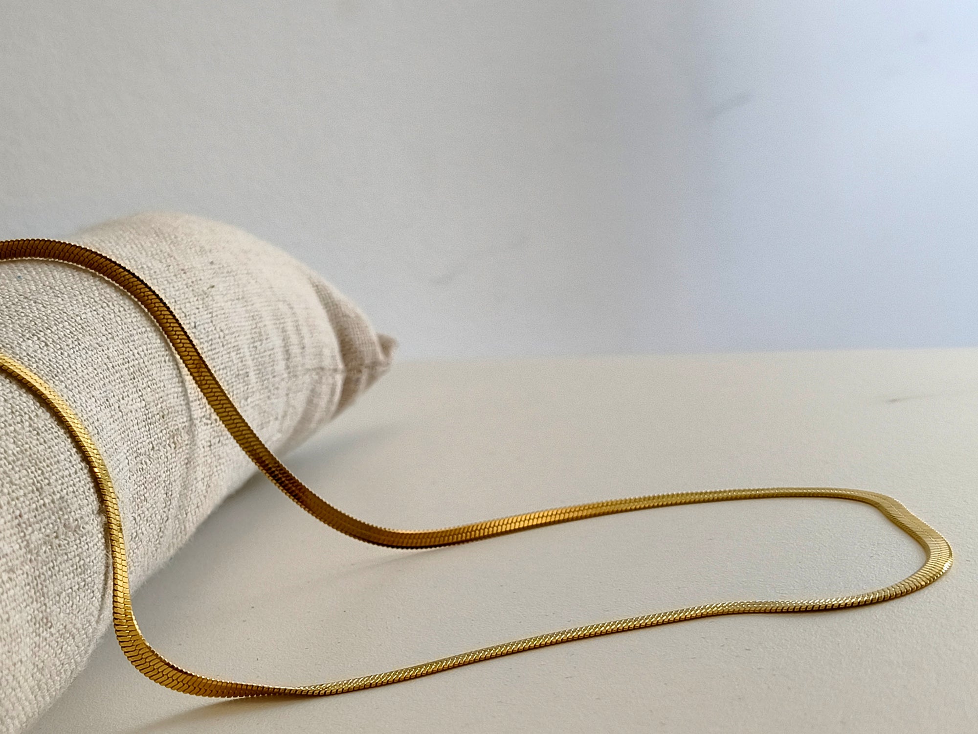 Colar malha cobra dourado