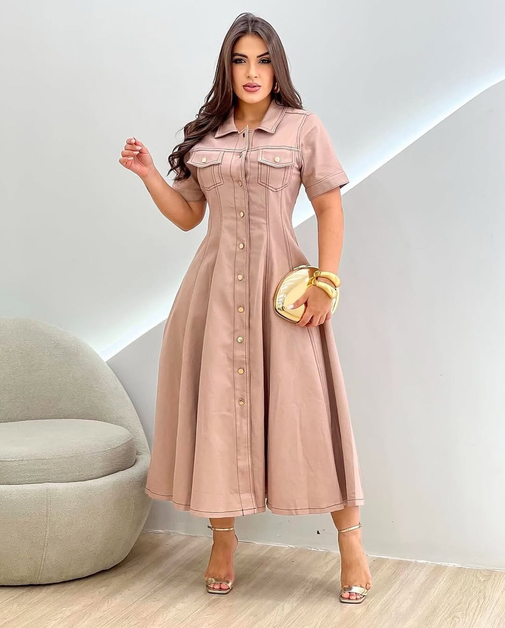 Vestido Verde Elegância Serena – Yeshua Fashion