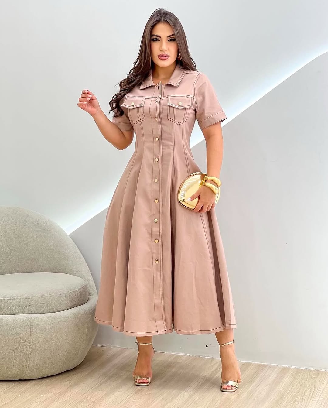 Vestido Verde Elegância Serena – Yeshua Fashion