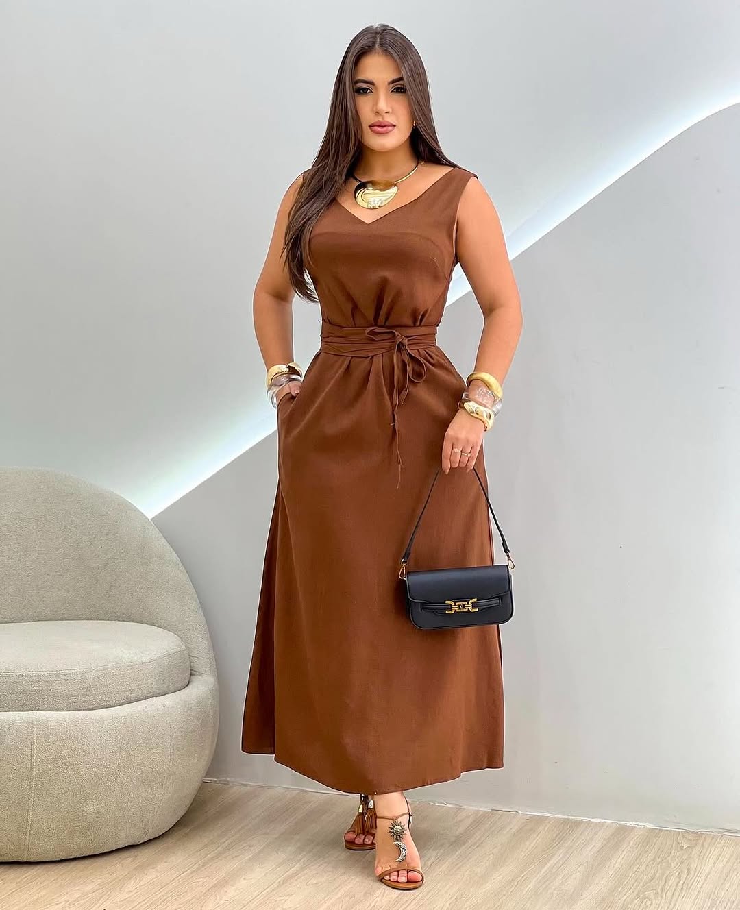 Vestido Verde  Milita Elegância  – Yeshua Fashion