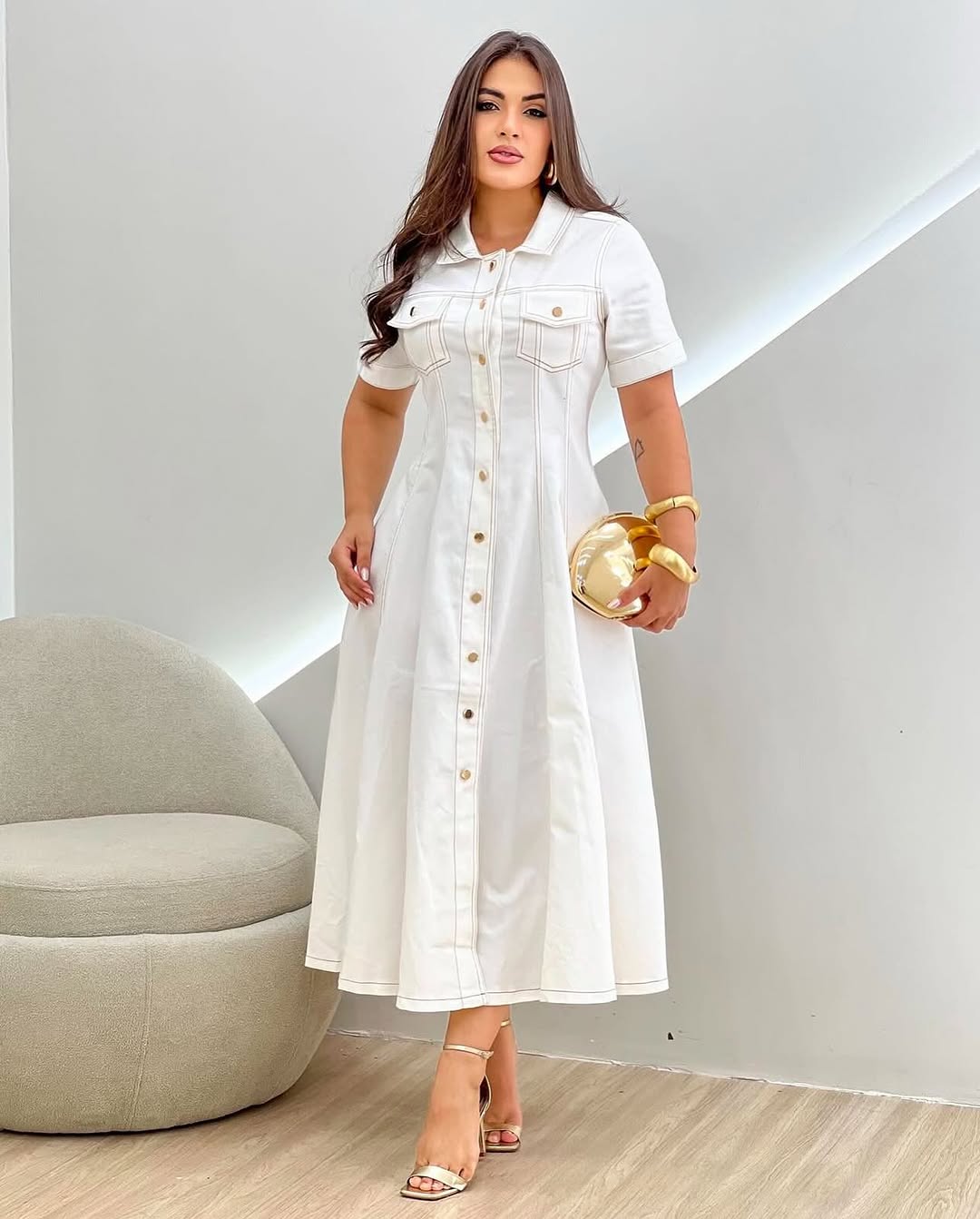 Vestido Verde Elegância Serena – Yeshua Fashion