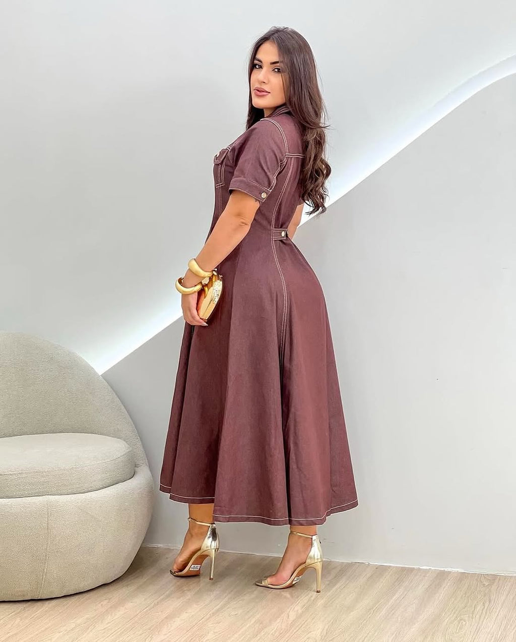 Vestido Verde Elegância Serena – Yeshua Fashion