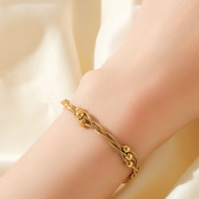 Pulseira Fashion Geométrica em Aço Inoxidável 316L