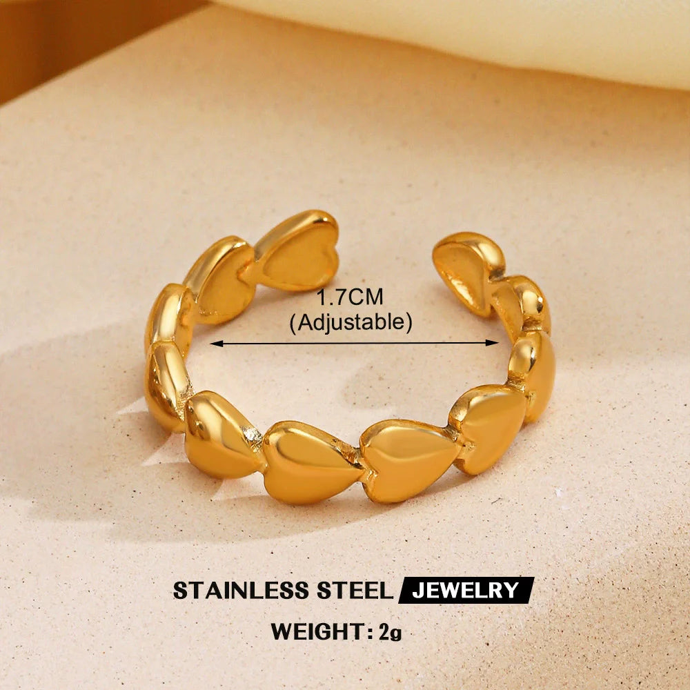 Anel Vintage Irregular em Aço 316L com Banho de Ouro 18K