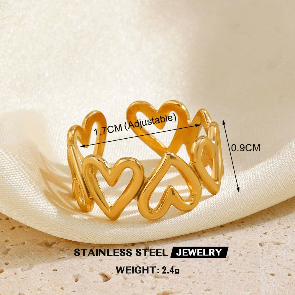 Anel Vintage Irregular em Aço 316L com Banho de Ouro 18K