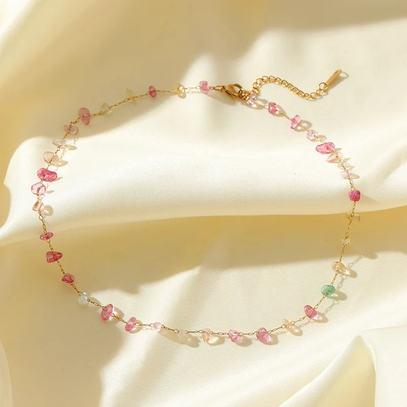 Conjunto de Colar e Pulseira Feminino em Aço Inoxidável 316L – Design Geométrico, Estilo Trendy