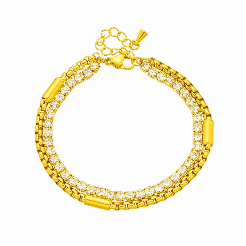 Pulseira Moderna em Aço Inoxidável 316L – Design Geométrico