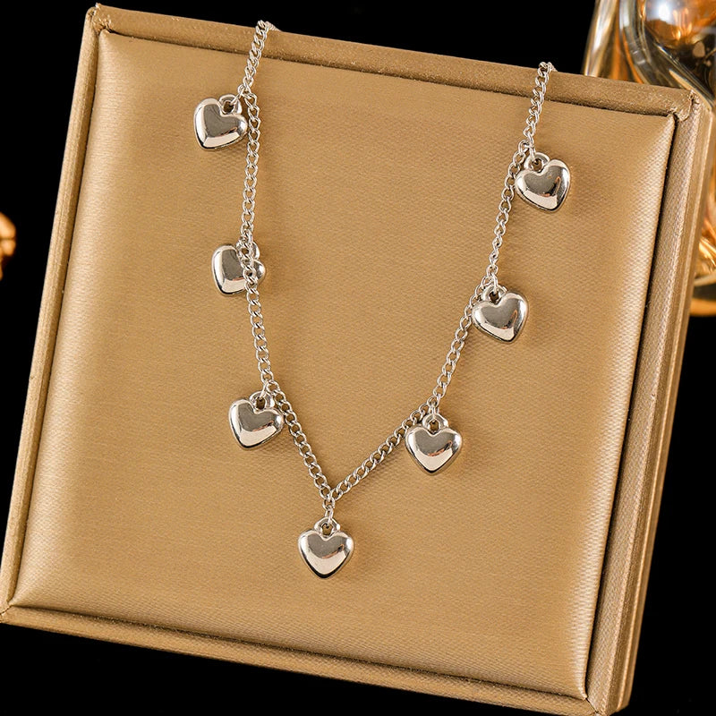 Colar Feminino em Aço Inoxidável 316L – Pingente Redondo 1,8 cm, Corrente Link, Estilo Trendy
