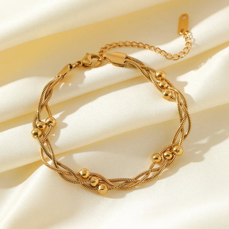 Pulseira Fashion Geométrica em Aço Inoxidável 316L