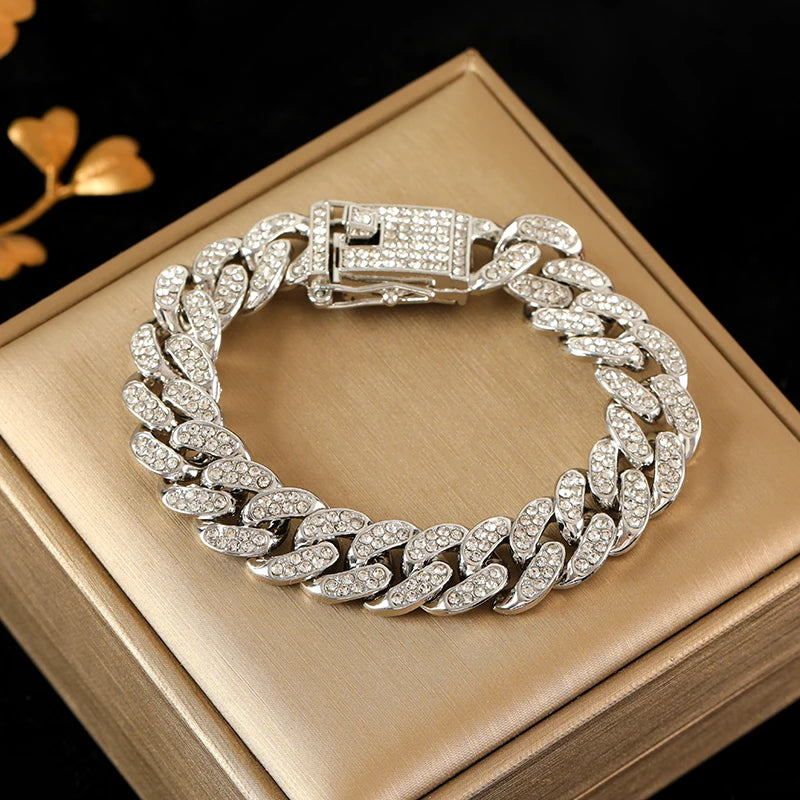 Pulseira Corrente em Aço Inoxidável – Fecho Lagosta Elegante