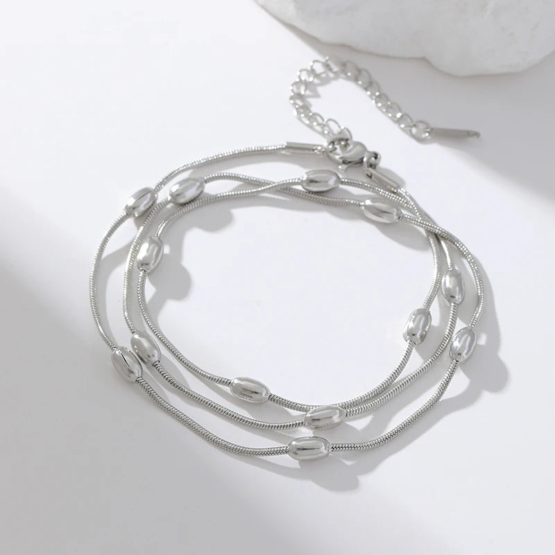 Pulseira Fashion Geométrica em Aço Inoxidável 316L
