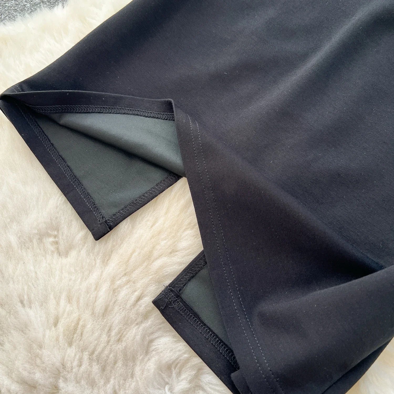 Vestido Elegante Slim com Fenda – Moda Vintage Coreana