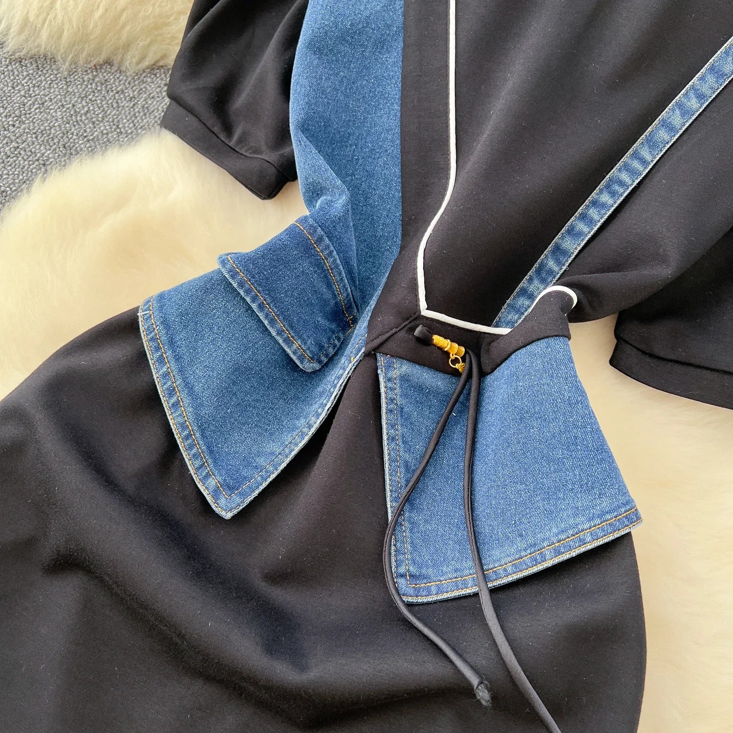 Vestido Elegante Slim com Fenda – Moda Vintage Coreana