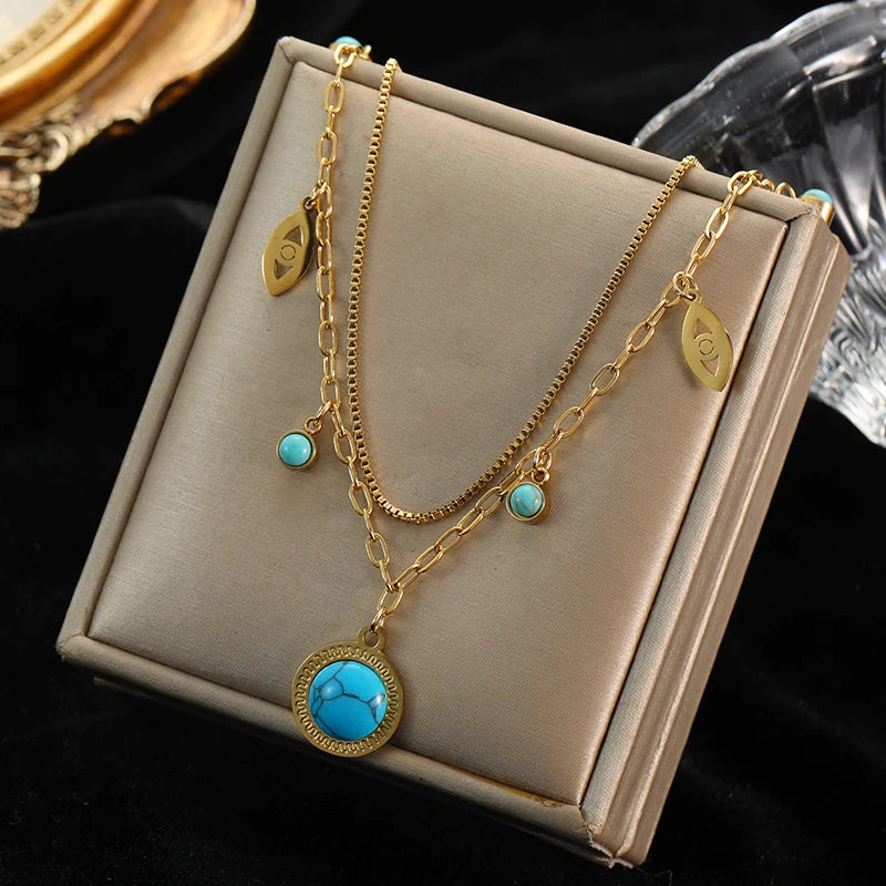 Colar Pingente Coração em Aço Inoxidável com Pérola – Estilo Trendy