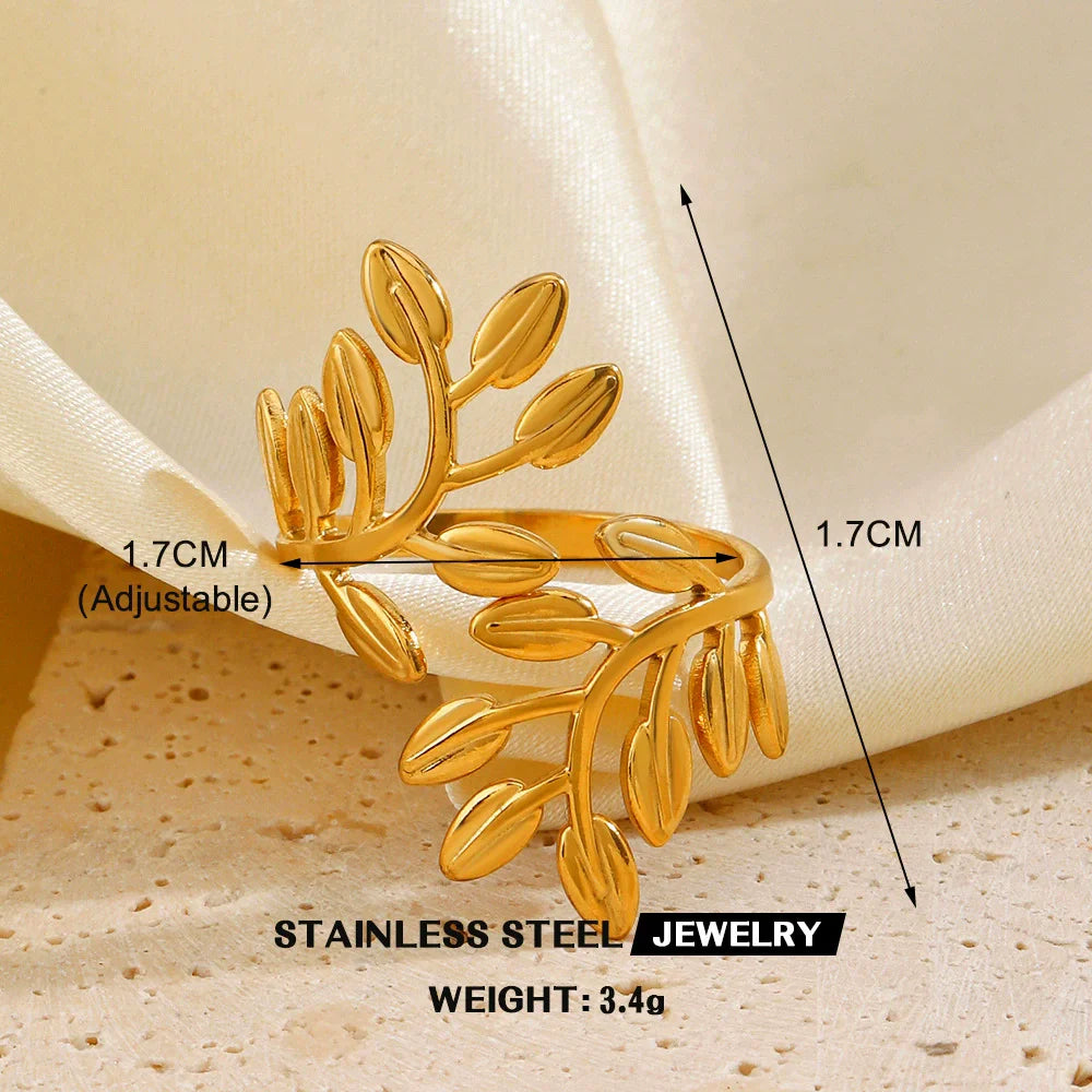 Anel Vintage Irregular em Aço 316L com Banho de Ouro 18K