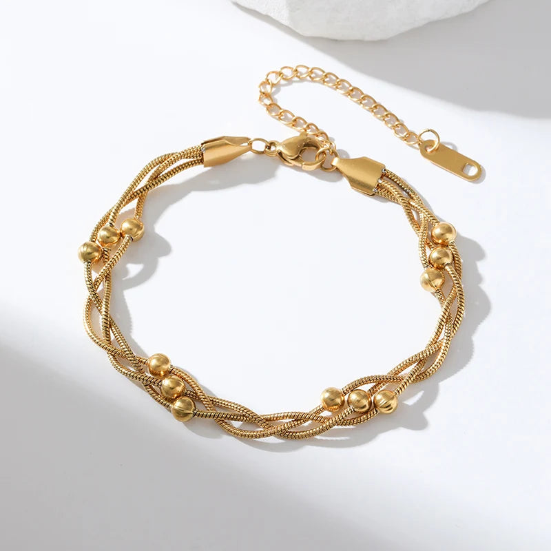Pulseira Fashion Geométrica em Aço Inoxidável 316L