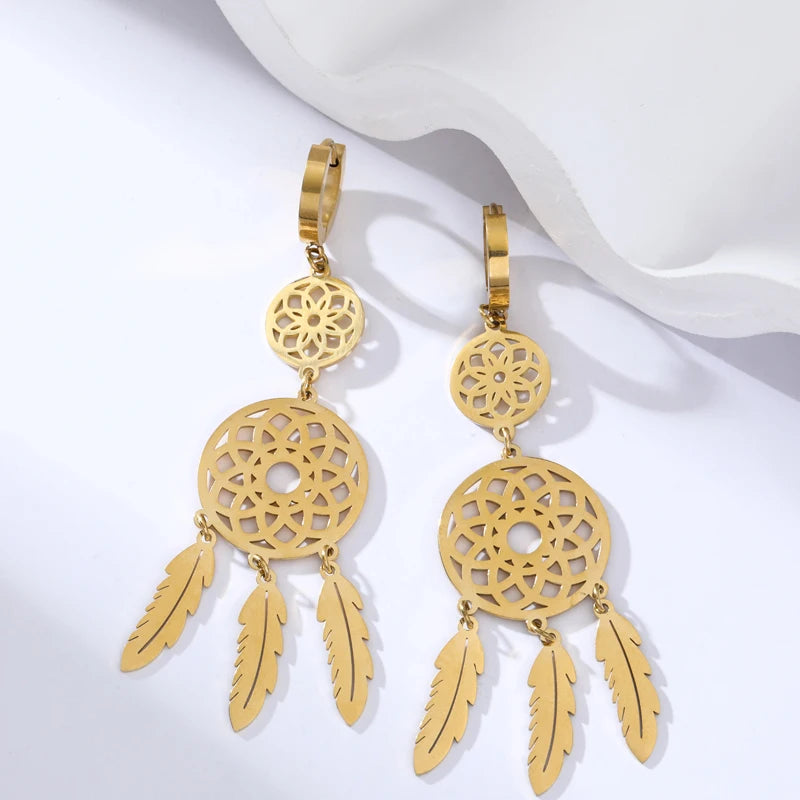 Brincos Femininos em Aço Inoxidável 316L – Gota de Água, Estilo Trendy