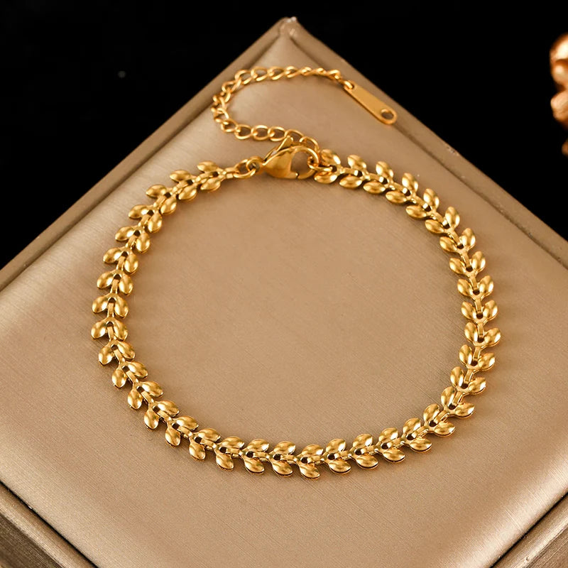 Pulseira Fashion Geométrica em Aço Inoxidável 316L