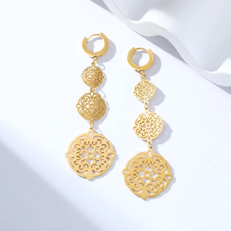 Brincos Femininos em Aço Inoxidável 316L – Gota de Água, Estilo Trendy