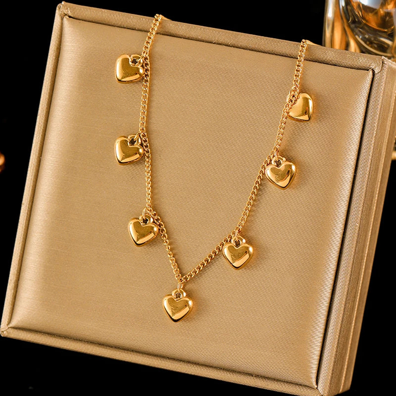 Colar Feminino em Aço Inoxidável 316L – Pingente Redondo 1,8 cm, Corrente Link, Estilo Trendy