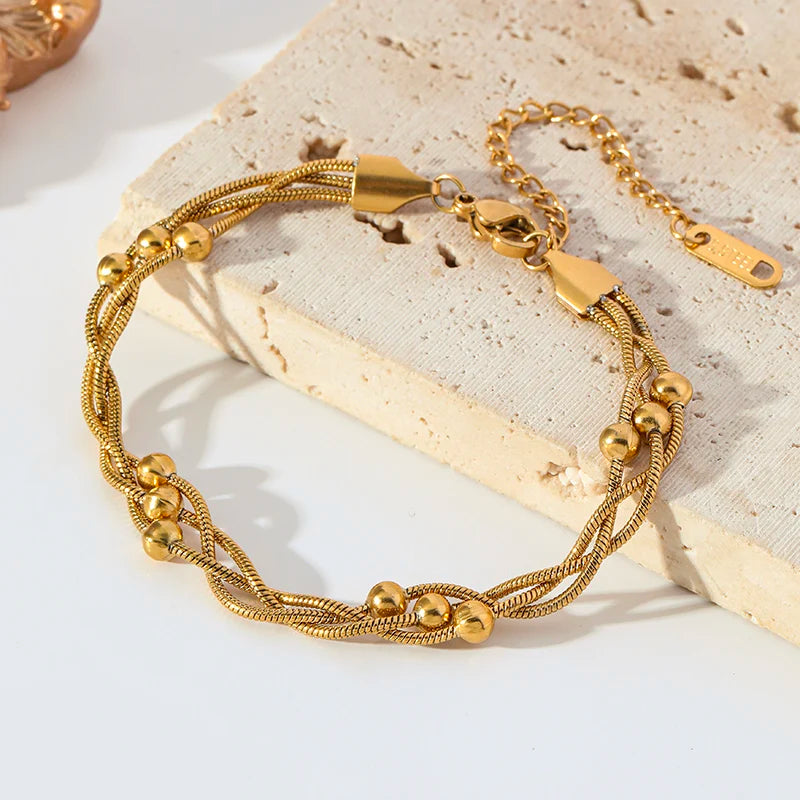 Pulseira Fashion Geométrica em Aço Inoxidável 316L