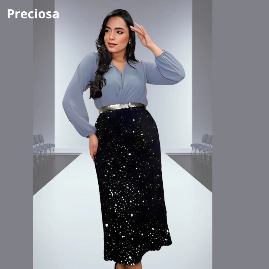 Saia Brilhante Tule Moda Feminina Confortável