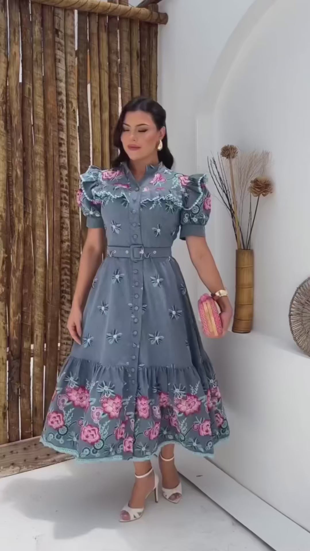 Coleçaõ Floreça  👗 Vestido Elegância Cristã – Importado do Brasil ✨