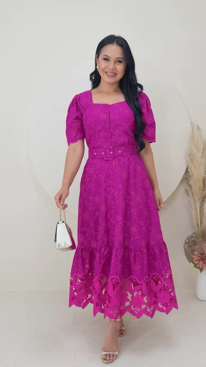 COLEÇÂO FLOREÇA-2025 Vestido Princesa Rose