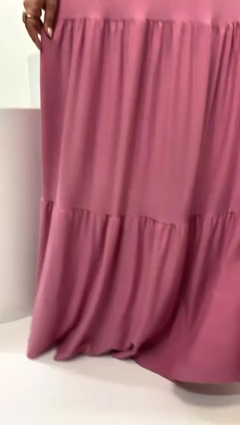 Conjunto Social Saia Longa Com Blusa E Cinto Plus Size Casual Manga Curta Moda Evangelica Congresso