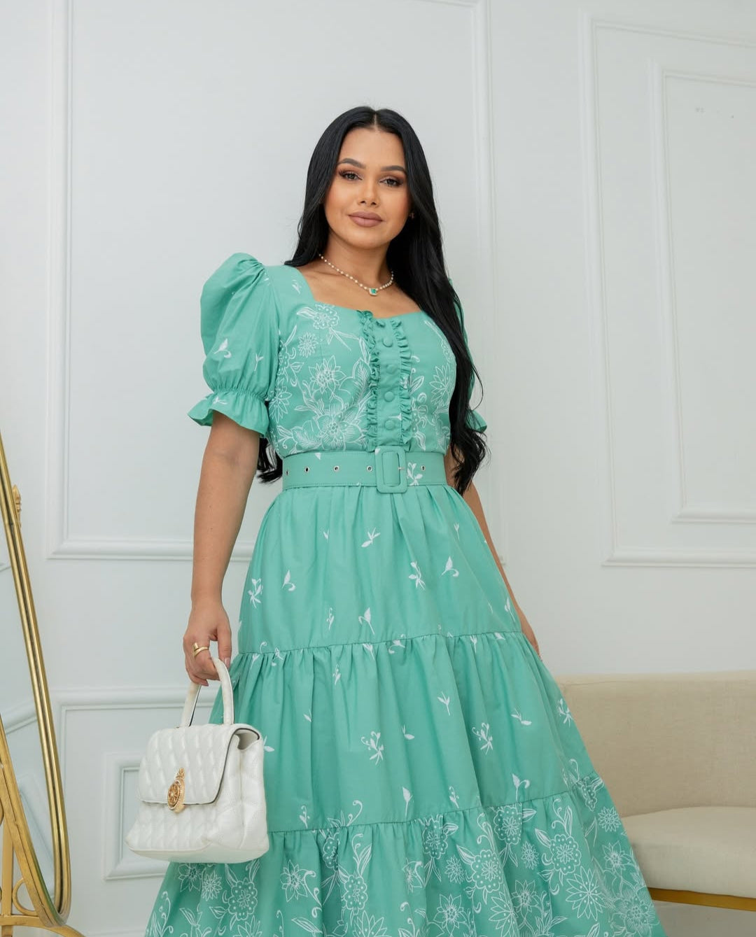 COLEÇÂO FLOREÇA- 2025 Vestido Lase Princesa