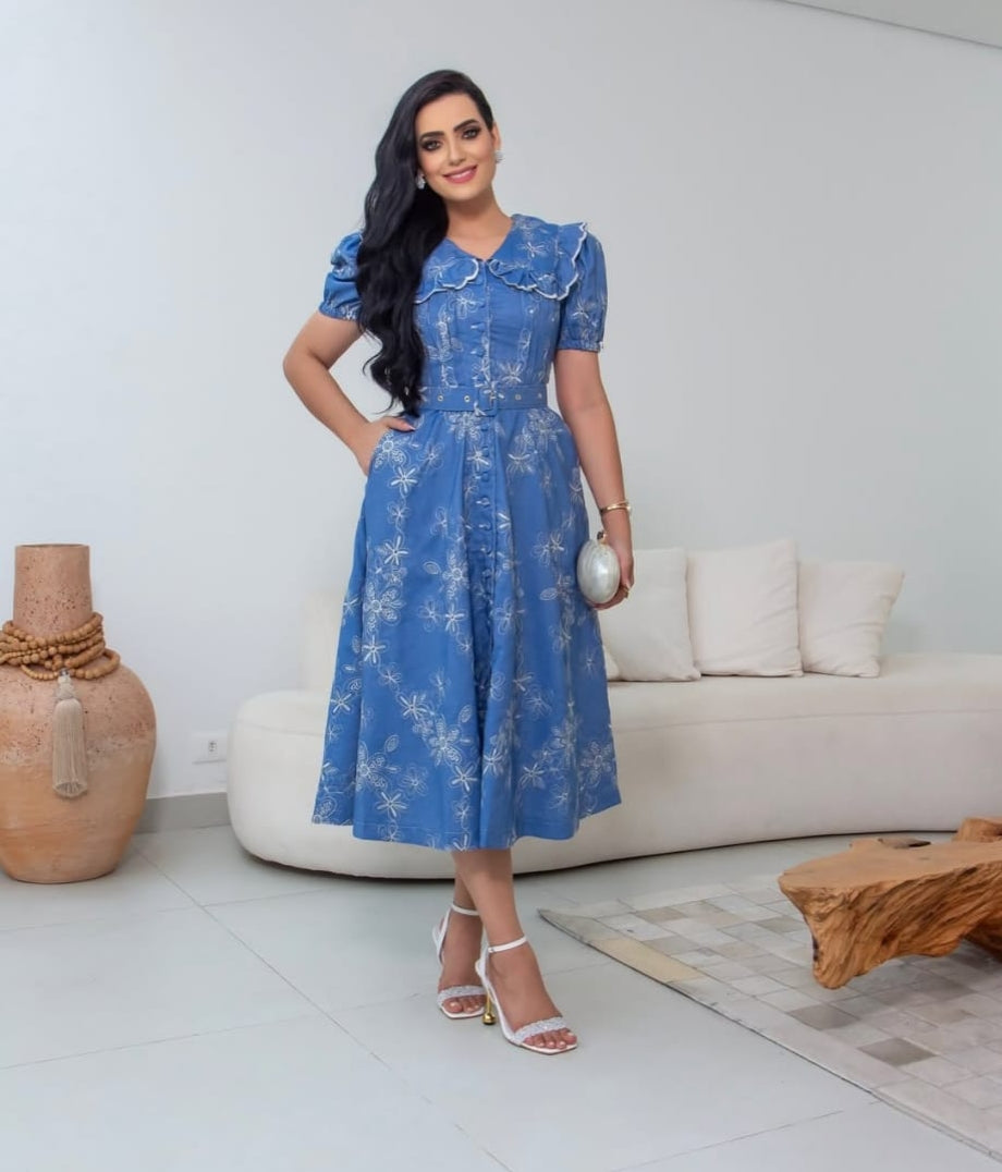 Coleçaõ Floreça  👗 Vestido Elegância Cristã – Importado do Brasil ✨