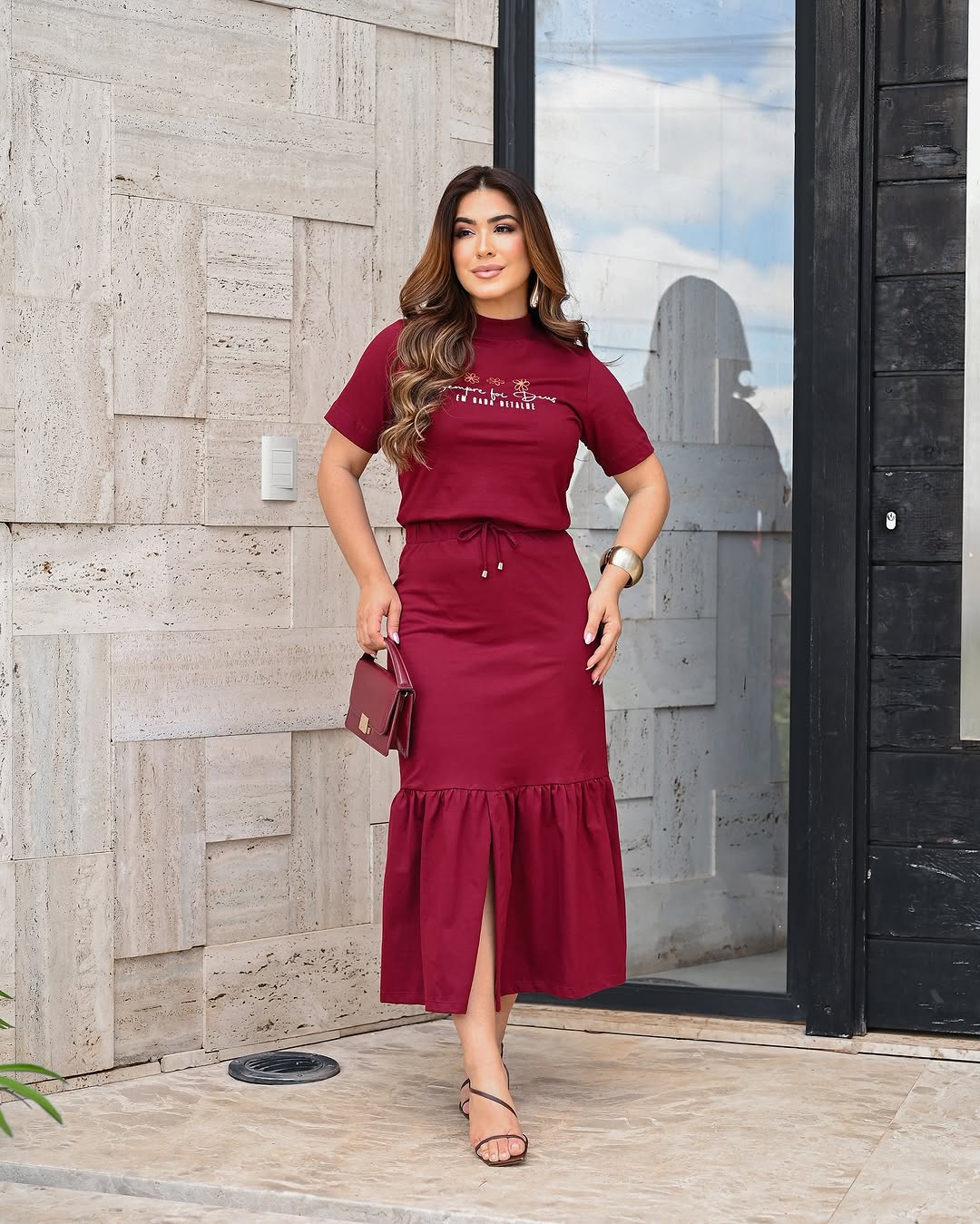 Nova Coleção Floreça-Conjunto Feminino Modesto