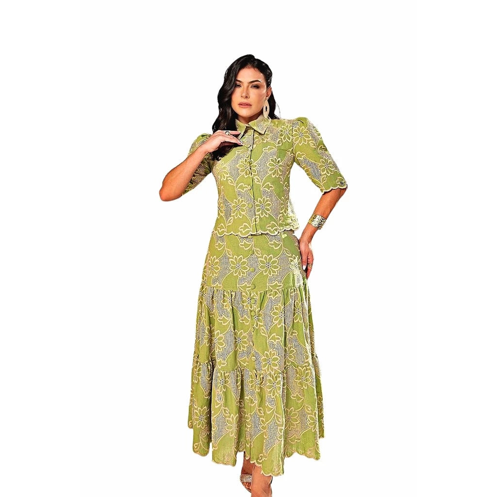 Conjunto Feminino Social Max Comportado Moderno -Ana